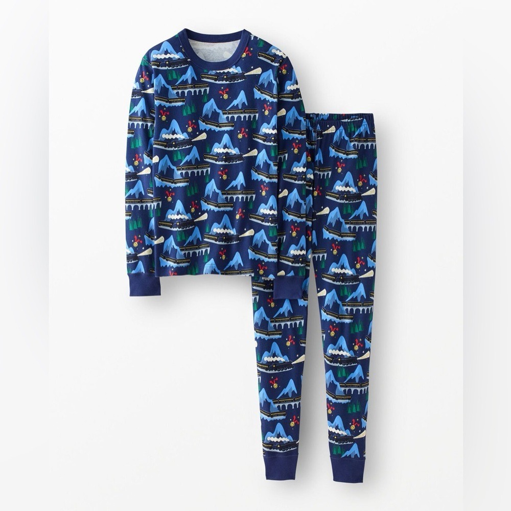 Hanna Andersson Adult‎ Warner Bros Discovery Polar Express Pajama Set Small